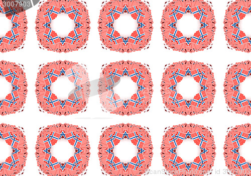 Image of Ethnic pattern. Abstract kaleidoscope  fabric design.