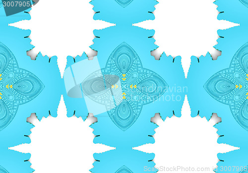 Image of Ethnic pattern. Abstract kaleidoscope  fabric design.