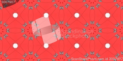 Image of Ethnic pattern. Abstract kaleidoscope  fabric design.