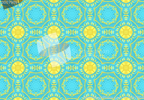 Image of Ethnic pattern. Abstract kaleidoscope  fabric design.