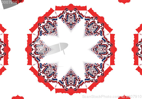 Image of Ethnic pattern. Abstract kaleidoscope  fabric design.