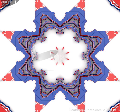 Image of Ethnic pattern. Abstract kaleidoscope  fabric design.