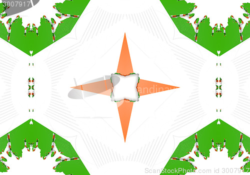 Image of Ethnic pattern. Abstract kaleidoscope  fabric design.