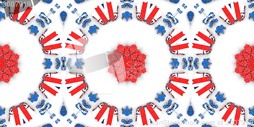 Image of Ethnic pattern. Abstract kaleidoscope  fabric design.