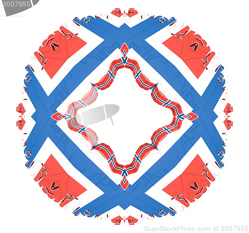 Image of Ethnic pattern. Abstract kaleidoscope  fabric design.