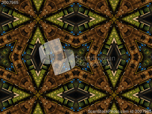 Image of Ethnic pattern. Abstract kaleidoscope  fabric design.