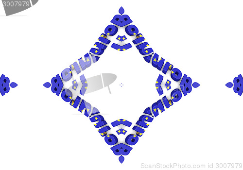 Image of Ethnic pattern. Abstract kaleidoscope  fabric design.