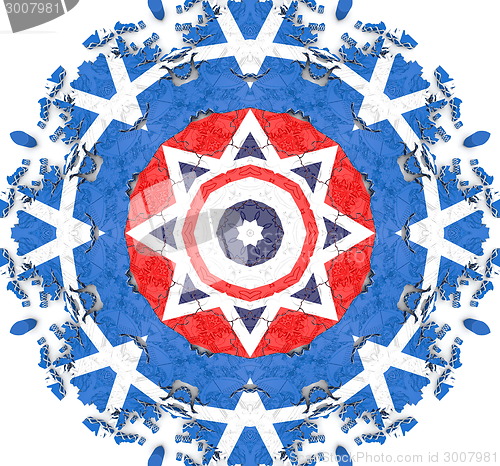 Image of Ethnic pattern. Abstract kaleidoscope  fabric design.