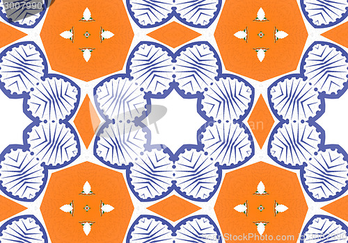 Image of Ethnic pattern. Abstract kaleidoscope  fabric design.