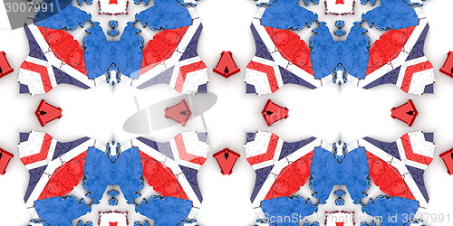 Image of Ethnic pattern. Abstract kaleidoscope  fabric design.