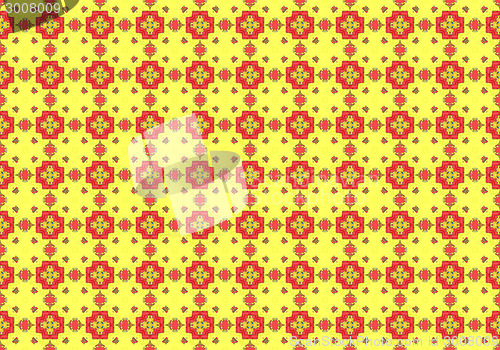 Image of Ethnic pattern. Abstract kaleidoscope  fabric design.