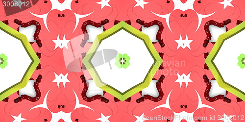 Image of Ethnic pattern. Abstract kaleidoscope  fabric design.