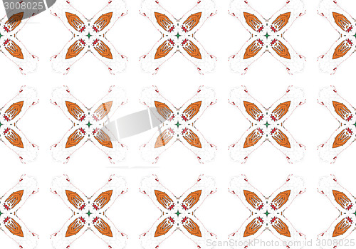 Image of Ethnic pattern. Abstract kaleidoscope  fabric design.