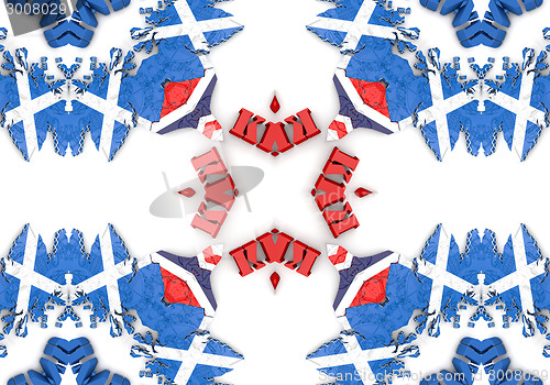 Image of Ethnic pattern. Abstract kaleidoscope  fabric design.