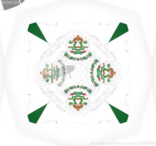 Image of Ethnic pattern. Abstract kaleidoscope  fabric design.