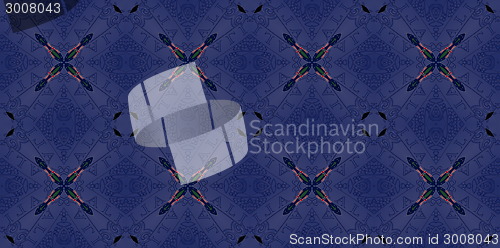 Image of Ethnic pattern. Abstract kaleidoscope  fabric design.