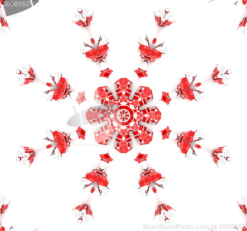 Image of Ethnic pattern. Abstract kaleidoscope  fabric design.