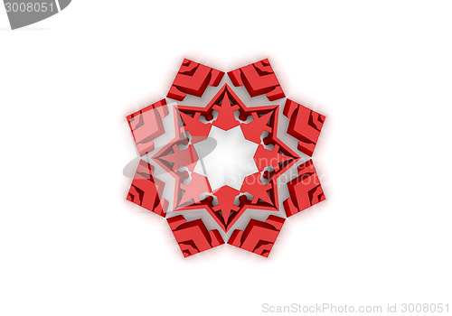 Image of Ethnic pattern. Abstract kaleidoscope  fabric design.