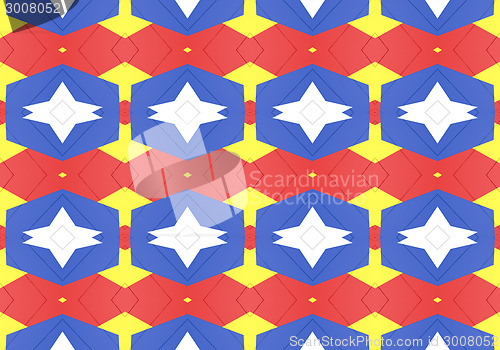 Image of Ethnic pattern. Abstract kaleidoscope  fabric design.