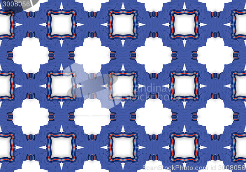 Image of Ethnic pattern. Abstract kaleidoscope  fabric design.