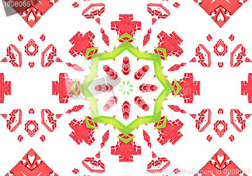 Image of Ethnic pattern. Abstract kaleidoscope  fabric design.
