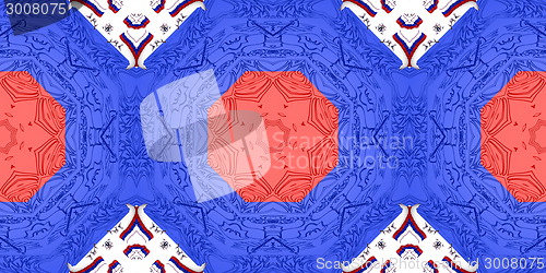 Image of Ethnic pattern. Abstract kaleidoscope  fabric design.