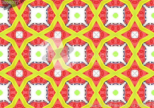 Image of Ethnic pattern. Abstract kaleidoscope  fabric design.