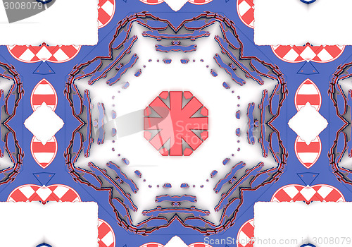 Image of Ethnic pattern. Abstract kaleidoscope  fabric design.