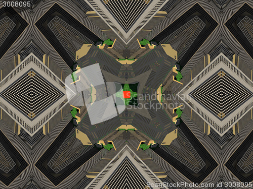 Image of Ethnic pattern. Abstract kaleidoscope  fabric design.