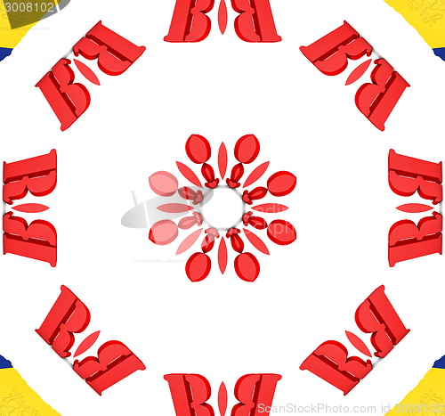 Image of Ethnic pattern. Abstract kaleidoscope  fabric design.