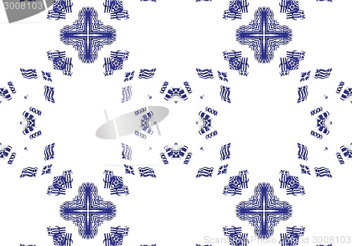 Image of Ethnic pattern. Abstract kaleidoscope  fabric design.