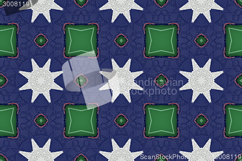 Image of Ethnic pattern. Abstract kaleidoscope  fabric design.