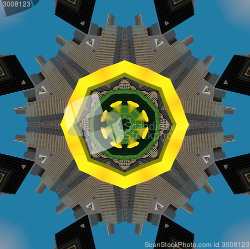 Image of Ethnic pattern. Abstract kaleidoscope  fabric design.