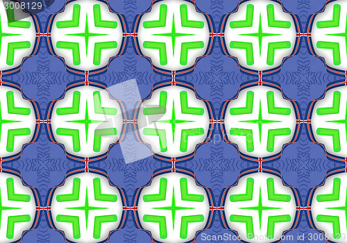 Image of Ethnic pattern. Abstract kaleidoscope  fabric design.