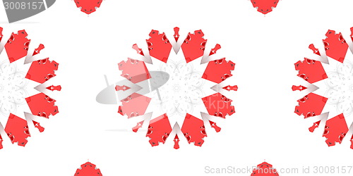 Image of Ethnic pattern. Abstract kaleidoscope  fabric design.