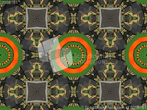 Image of Ethnic pattern. Abstract kaleidoscope  fabric design.