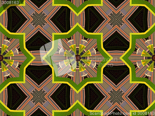 Image of Ethnic pattern. Abstract kaleidoscope  fabric design.