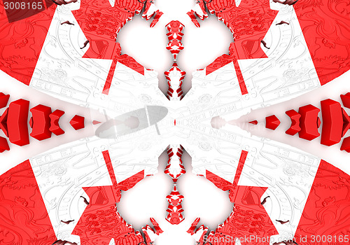 Image of Ethnic pattern. Abstract kaleidoscope  fabric design.