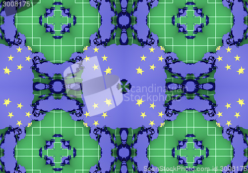 Image of Ethnic pattern. Abstract kaleidoscope  fabric design.