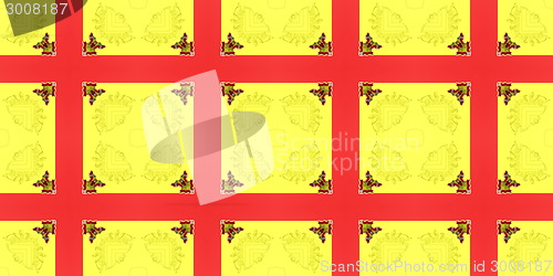 Image of Ethnic pattern. Abstract kaleidoscope  fabric design.