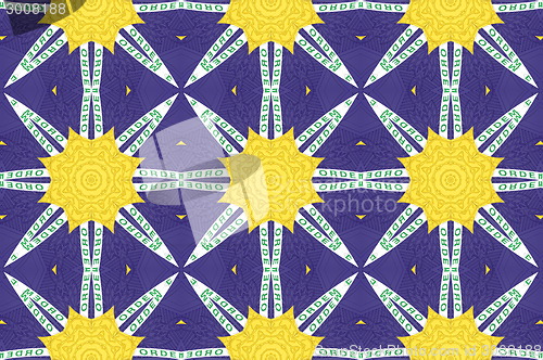 Image of Ethnic pattern. Abstract kaleidoscope  fabric design.