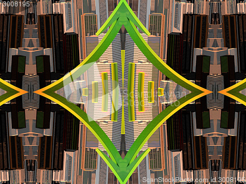 Image of Ethnic pattern. Abstract kaleidoscope  fabric design.