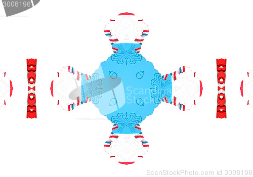 Image of Ethnic pattern. Abstract kaleidoscope  fabric design.