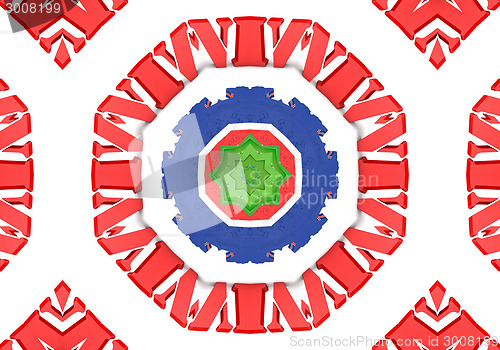 Image of Ethnic pattern. Abstract kaleidoscope  fabric design.