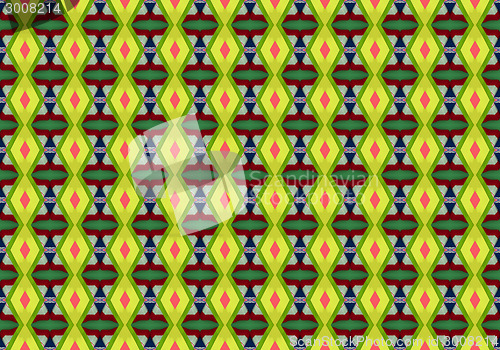 Image of Ethnic pattern. Abstract kaleidoscope  fabric design.