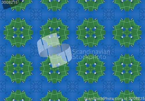 Image of Ethnic pattern. Abstract kaleidoscope  fabric design.