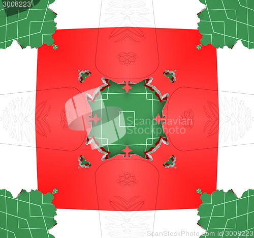 Image of Ethnic pattern. Abstract kaleidoscope  fabric design.