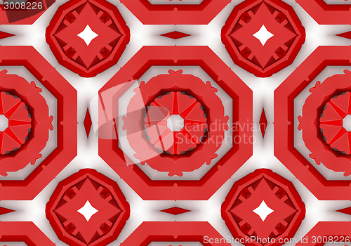 Image of Ethnic pattern. Abstract kaleidoscope  fabric design.