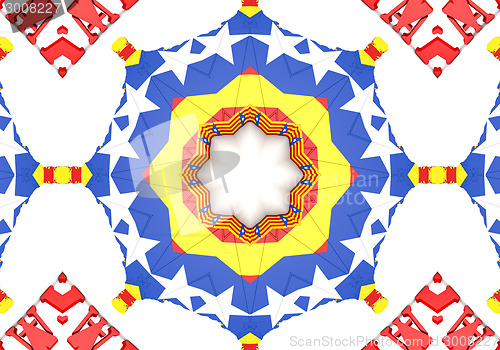 Image of Ethnic pattern. Abstract kaleidoscope  fabric design.