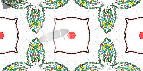 Image of Ethnic pattern. Abstract kaleidoscope  fabric design.